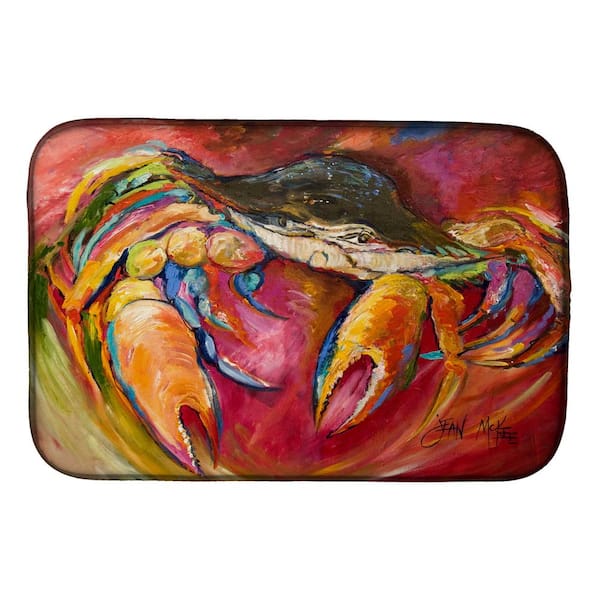 Caroline's Treasures 14 in. x 21 in. Multi-Color Crab Dish Drying