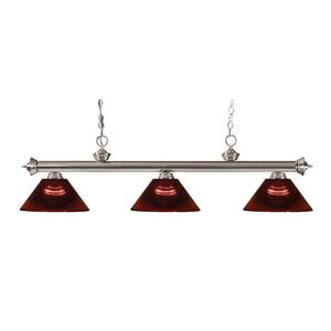 brushed nickel pool table light