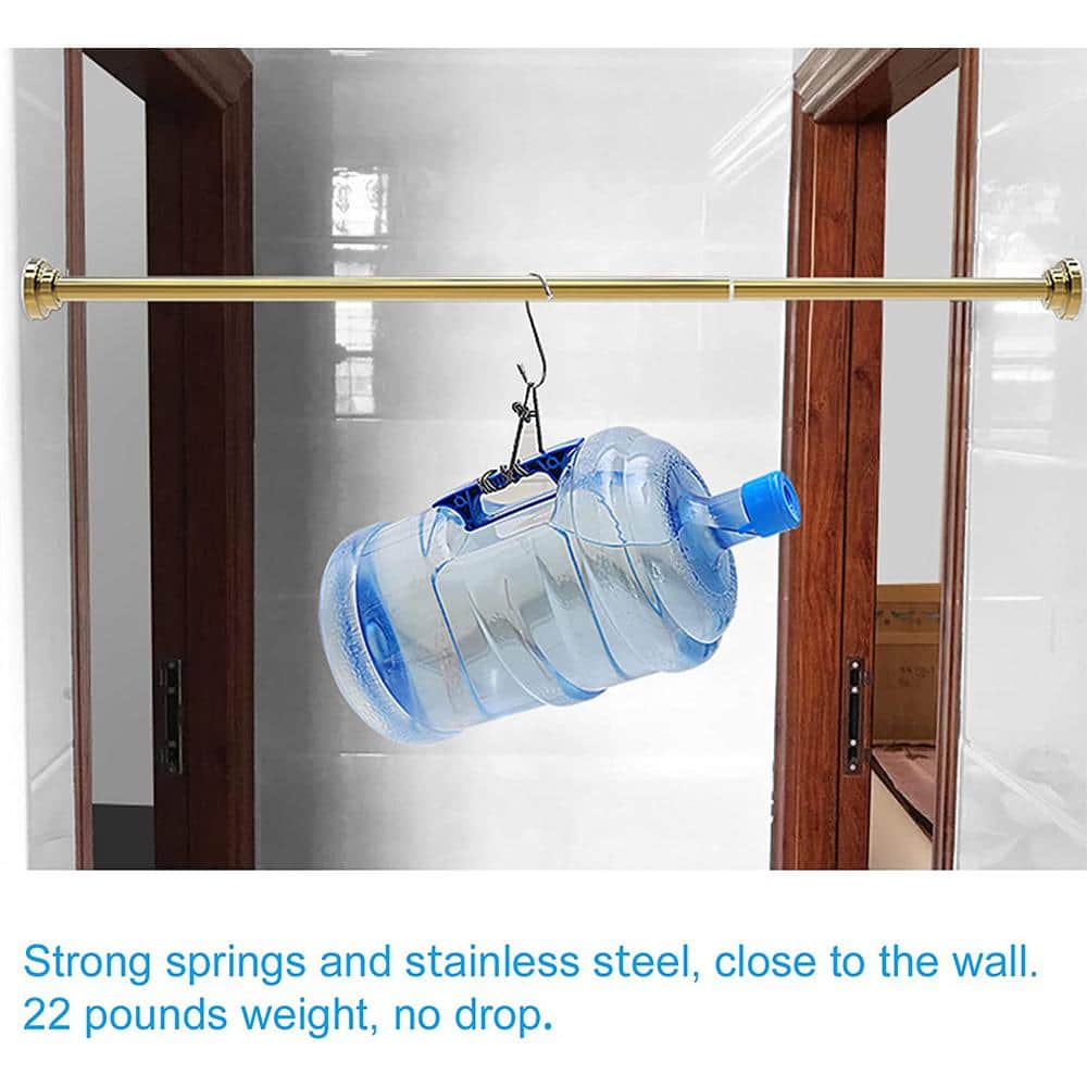 Gold Adjustable Tension Stainless Steel Shower Curtain Rod