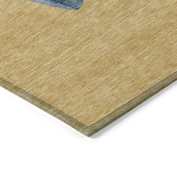 Chantille Machine Washable Indoor/Outdoor Abstract ACN1826 Gold 10 ft. x 14 ft. Area Rug
