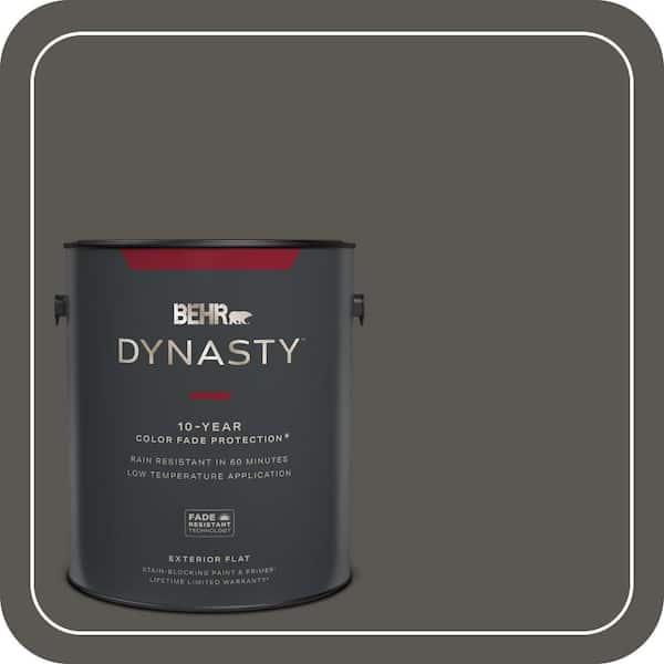 BEHR DYNASTY 1 gal. #BXC-17 Dominant Gray Flat Exterior Stain-Blocking Paint & Primer