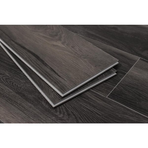 Veritas Rooted Graphite 20 MIL x 7 in. W x 60 in. L Click Lock Waterproof Vinyl Plank Flooring (18.06 sq. ft.)