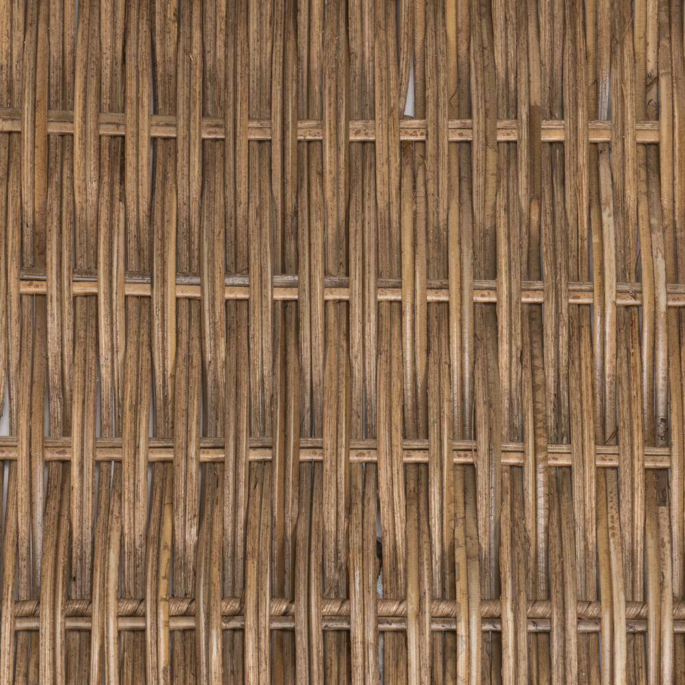 Natural Hand-Woven Rattan Rectangular Tray with Iron Frame