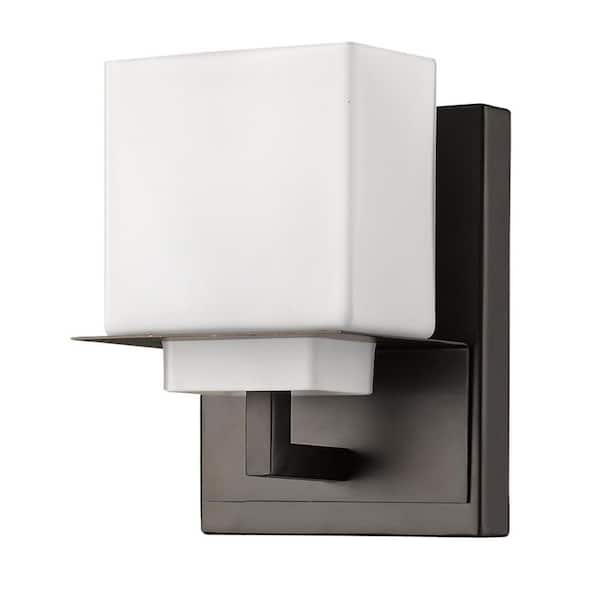 7 in. White Indoor Hardwired Sconce with Bulbs Included