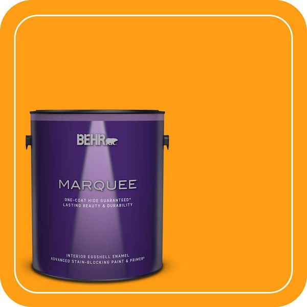 BEHR MARQUEE 1 gal. #S-G-290 Orange Peel Eggshell Enamel Interior Paint & Primer