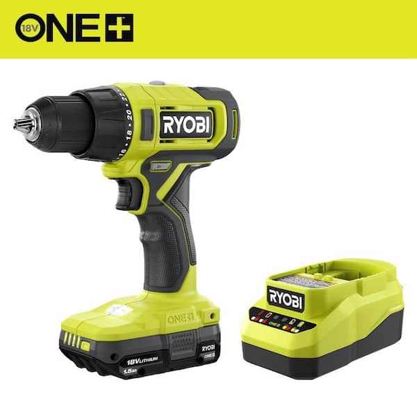 ONE+ 18V Cordless 1/2 in. Drill/Driver Kit with (1) 1.5 Ah Battery and Charger