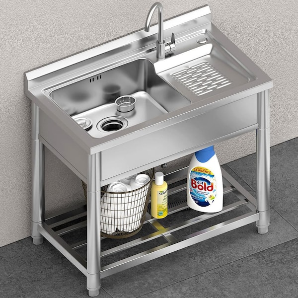 Numhew 20.8 in. D x 28.3 in. W Freestanding Stainless Steel