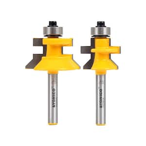 Tongue and Groove Flooring up to 3/4 in. Stock 1/4 in. Shank Carbide Tipped Router Bit Set (2-Piece)