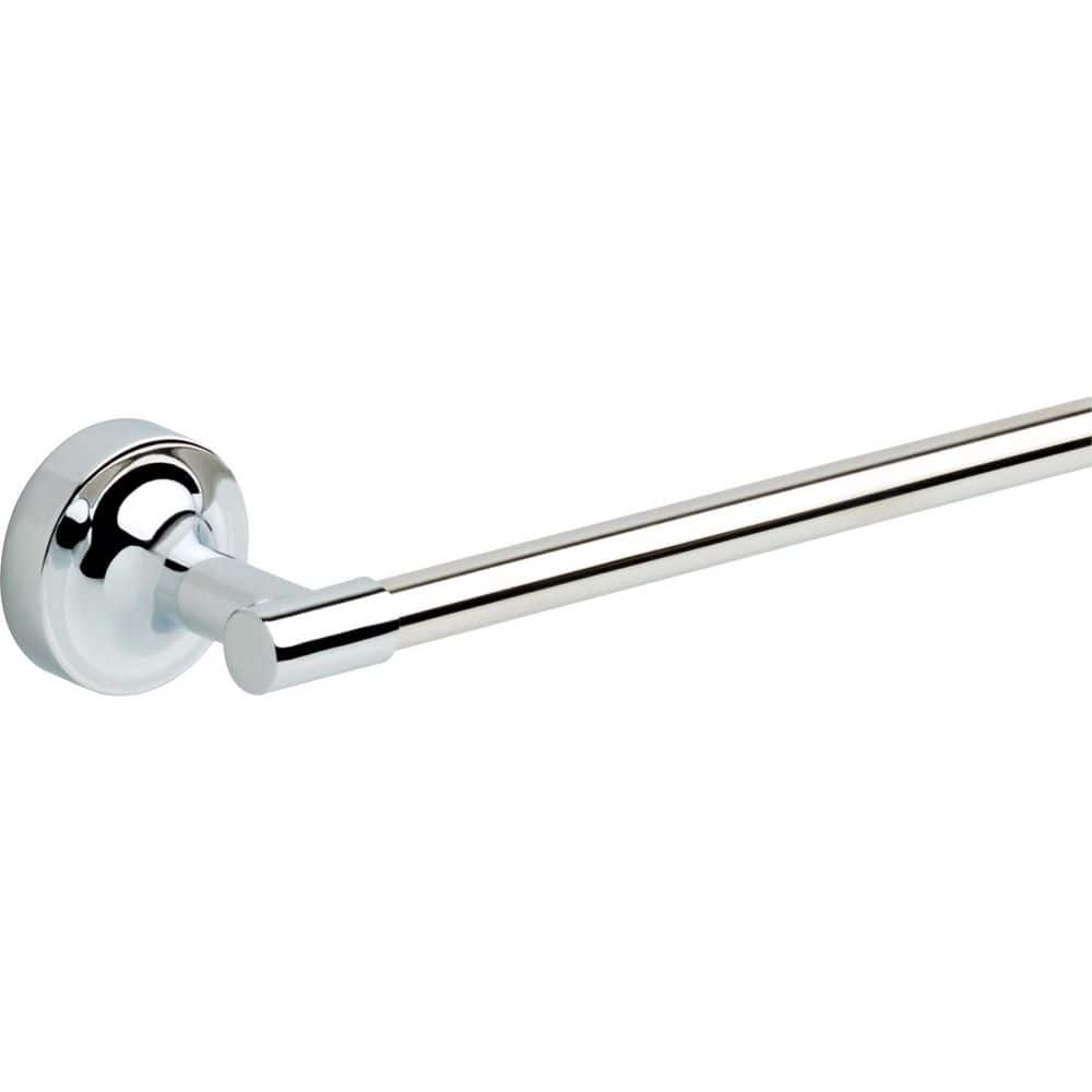 Polished Chrome 24-Inch Wall Mounted Single Towel Bar