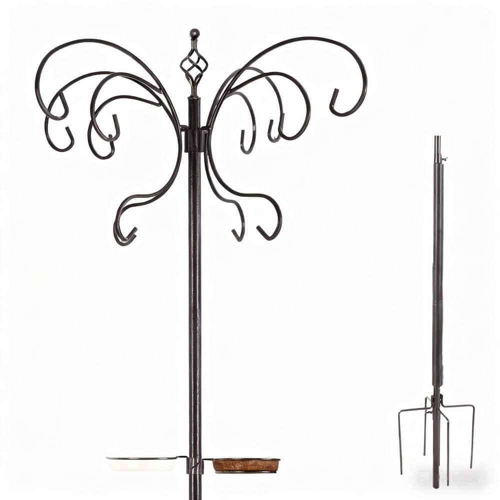 Heavy-Duty Mixed-Color Metal Bird Feeder Station for Easy Installation, with 12 Hooks, Accompanied by 4 Seed Feeders price history on PriceWatchPro