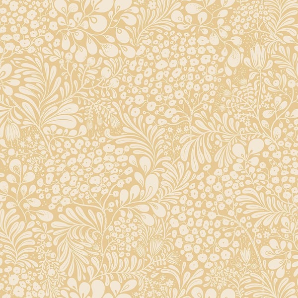 A-Street Prints Siv Butter Botanical Wallpaper Sample