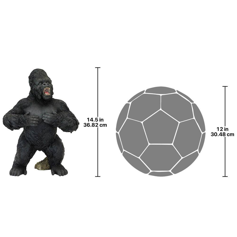 Large Black Resin Great Ape Jungle Animal Statue