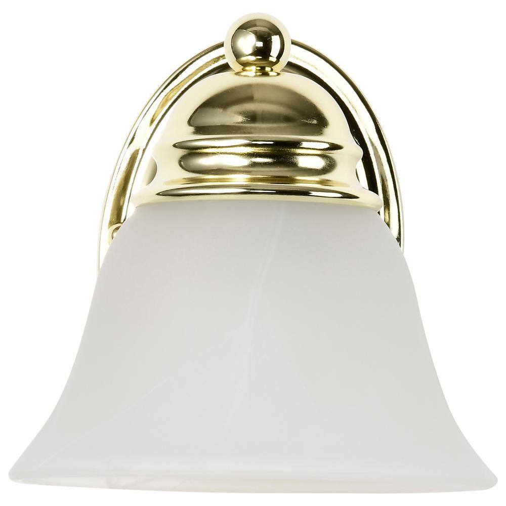Empire Elegance 6'' Polished Brass Vanity Wall Light
