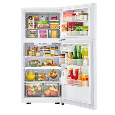 30 in. 20 cu. ft. Top Freezer Refrigerator in White with Multi-Air Flow and Reversible Door