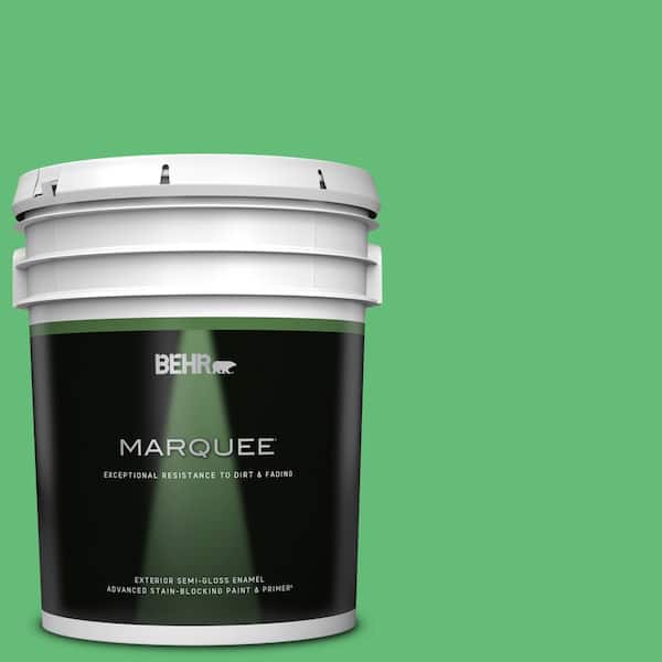 BEHR MARQUEE 5 gal. #450B-5 Lady Luck Semi-Gloss Enamel Exterior Paint & Primer
