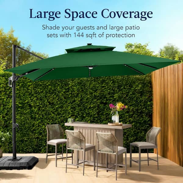 7 ft patio umbrella replacement canopy 7.5FT for 6 Ribs it can easily match K2 DISRUPTION 78C W oct23 Color:Green+Cyan