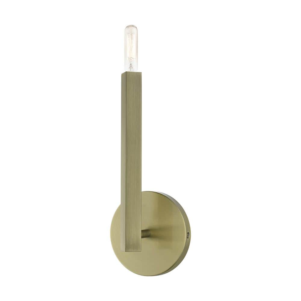 Everson 5.125 in. 1 Light Antique Brass Modern Wall Sconce price history on PriceWatchPro
