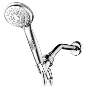 7-Spray 4 in. Single Wall Mount Handheld Adjustable Shower Head in Chrome