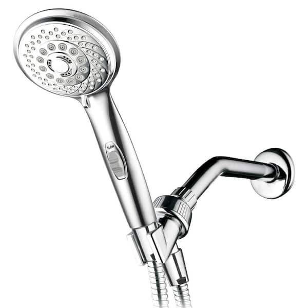 Hotel Spa 7-Spray 4 in. Single Wall Mount Handheld Adjustable Shower Head in Chrome