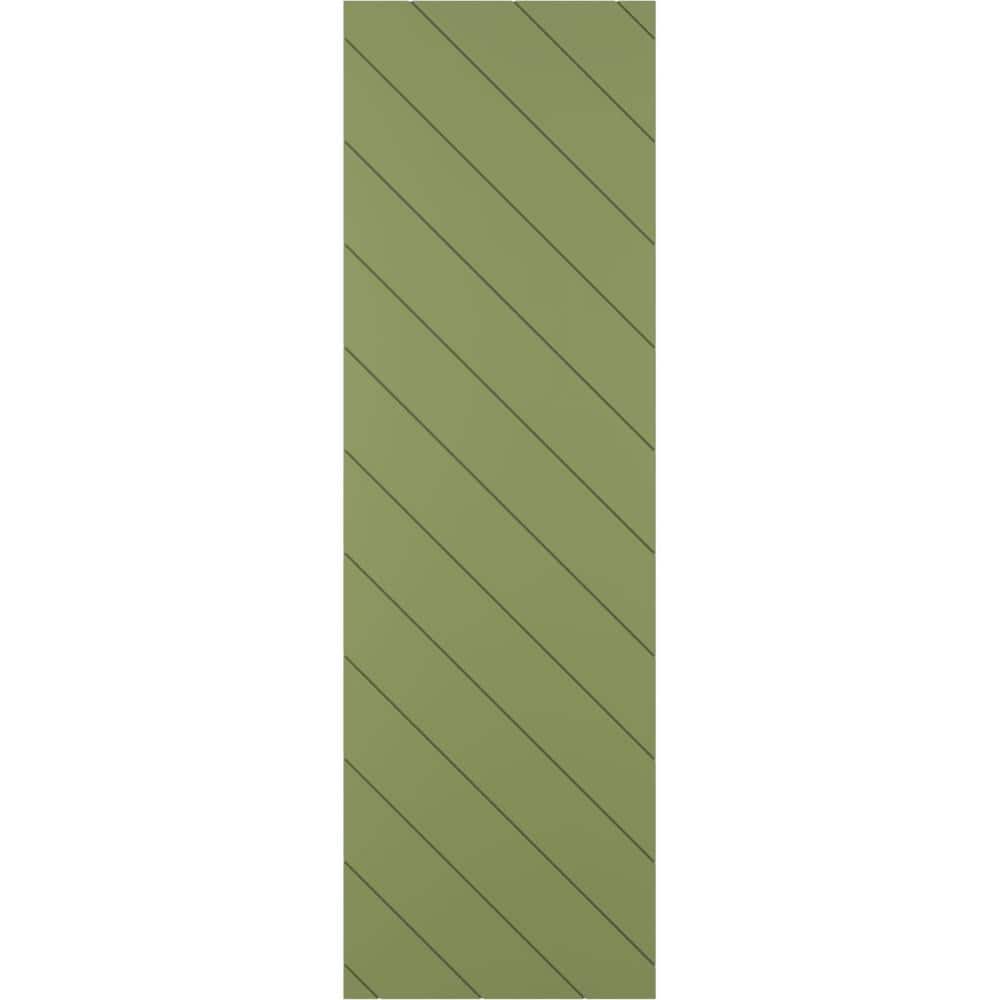 15 in. W x 38 in. H True Fit PVC Diagonal Slat Modern Style Fixed Mount Board and Batten Shutters Moss Green price history on PriceWatchPro