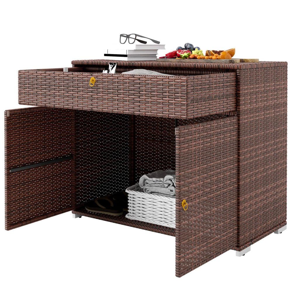 39.25 in. x 19.75 in. x 33 in. Outdoor Storage Cabinet, Accessory Storage, 