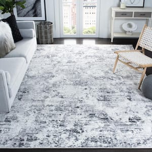 Amelia Gray/Ivory 10 ft. x 14 ft. Distressed Abstract Area Rug