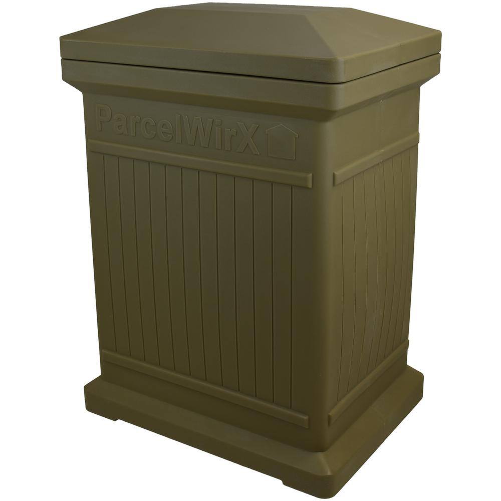 Oak Vertical Plastic Package Delivery Drop Box