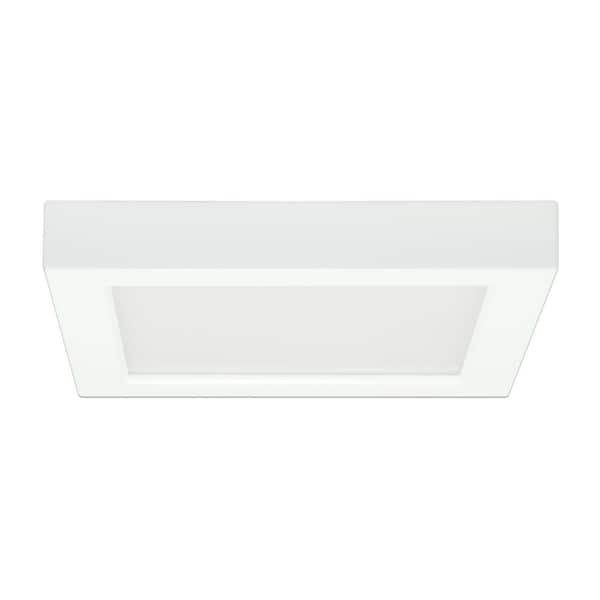 SATCO 7 in. 13.5-Watt White Integrated LED Flush Mount