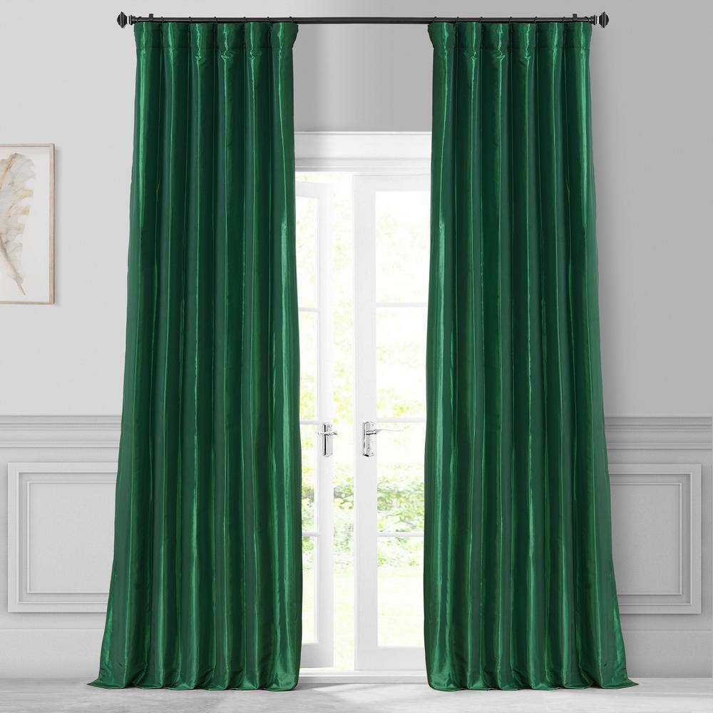 Exclusive Fabrics & Furnishings Emerald Green Solid Faux Silk Room ...