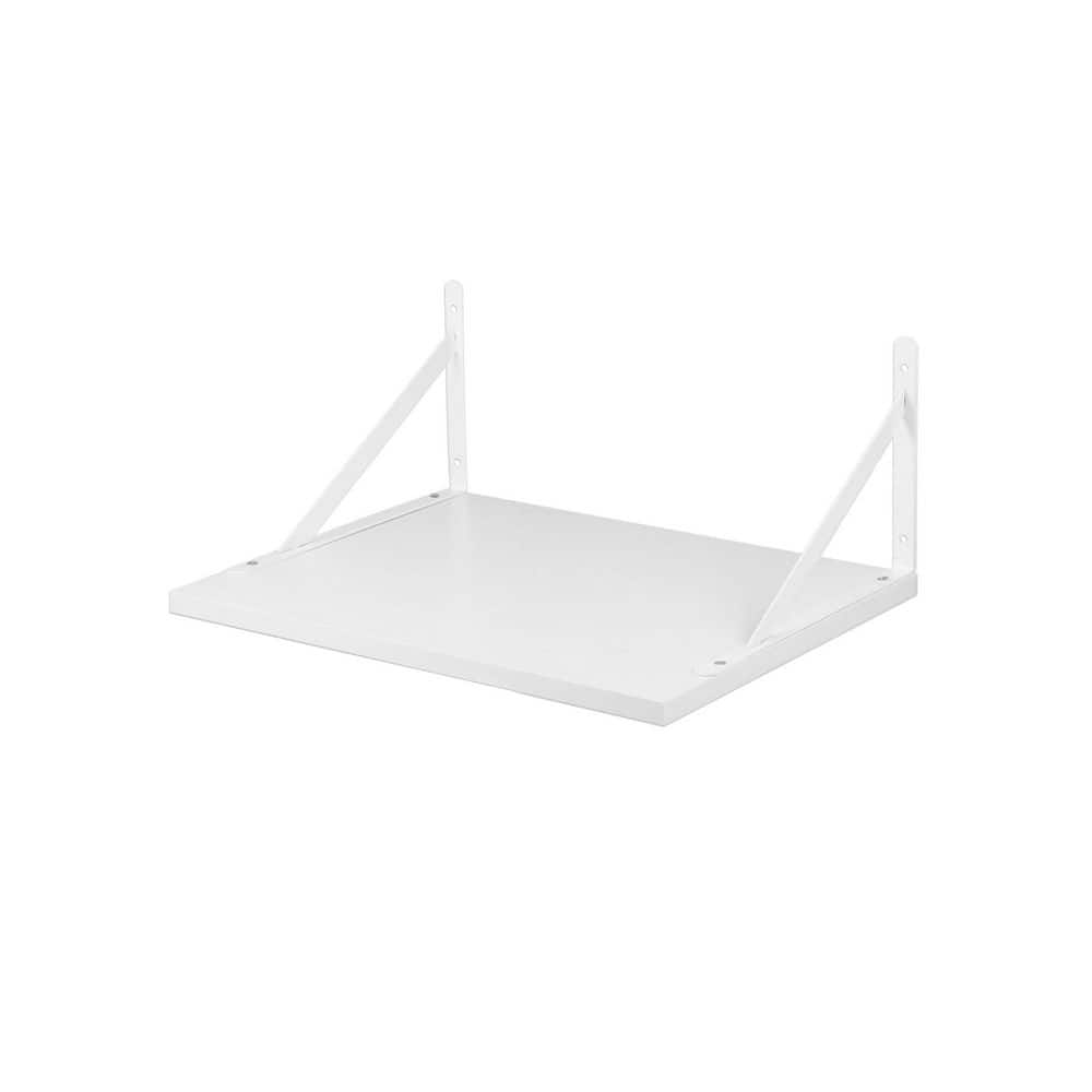 Projector Wall Mount Shelf Floating Deep Wide Shelves Wooden Storage Holder 15.7 x 11.8 in. White (2-Pack) price history on PriceWatchPro
