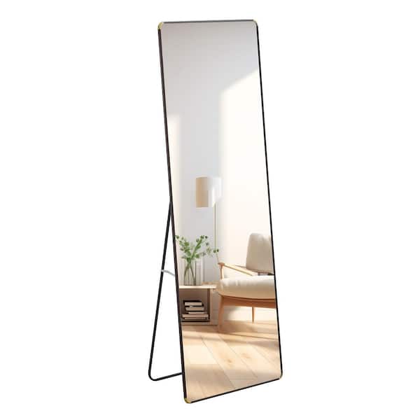 Unbranded High-Quality 4th Generation Brown 23.2 in. W x 65 in. H Rectangle Glass Full Length Mirror