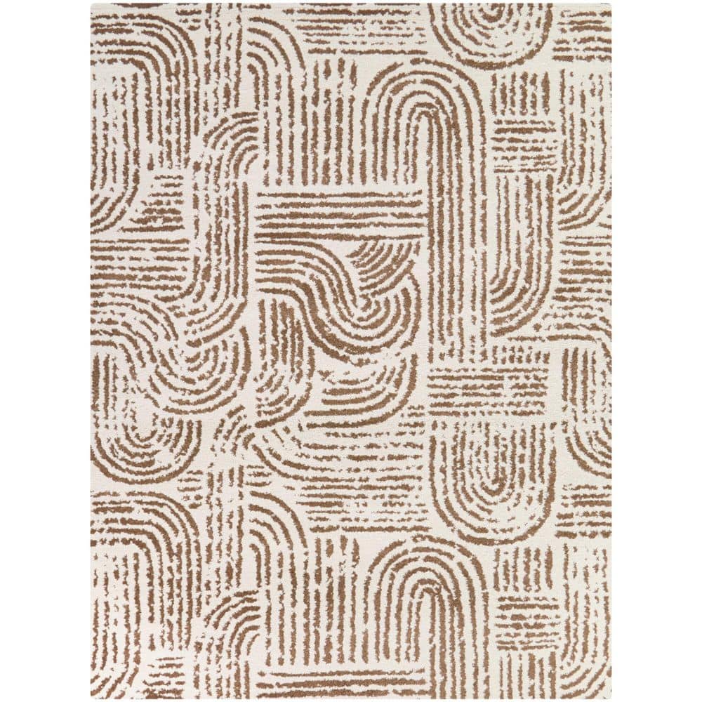 Campini Rust 7 ft. 10 in. x 10 ft. Striped Area Rug price history on PriceWatchPro
