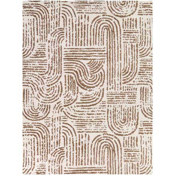 Campini Rust 7 ft. 10 in. x 10 ft. Striped Area Rug