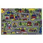 Fun Time Driving Time Multi 3 ft. x 5 ft. Area Rug