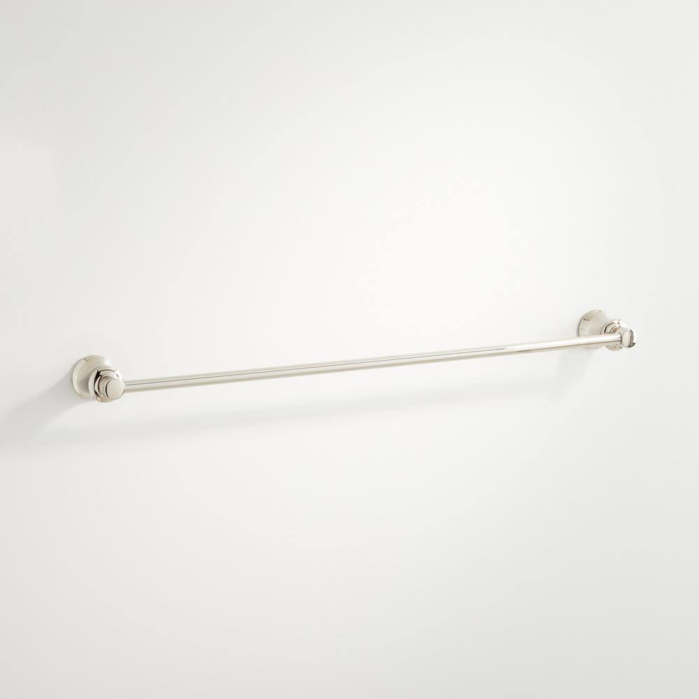 Polished Nickel 24" Single Bar Wall Mounted Towel Rack