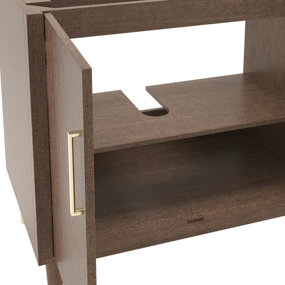 Sawyer 36" Mocha Birch Solid Wood Freestanding Bathroom Vanity Cabinet