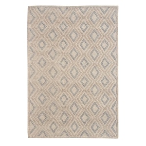 Renewed 6 ft. x 9 ft. Beige Farmhouse Upcycled Handwoven Area Rug