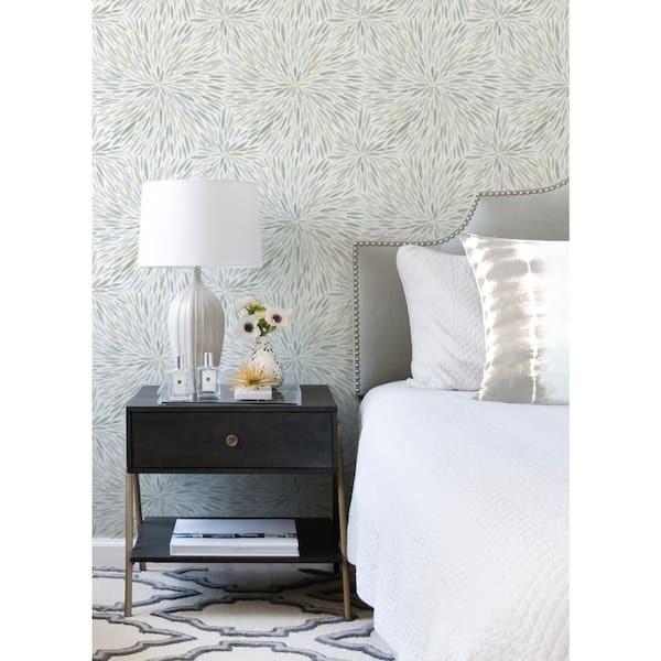 Cat Coquillette Burst Green Vinyl Peel and Stick Matte Wallpaper 30.75 sq. ft.