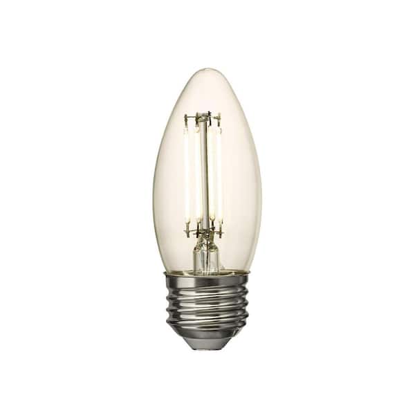 5-Watt Equivalent B11 Shape E26 Base Soft White (2700K) Dimmable Clear LED Light Bulb (1-Pack)