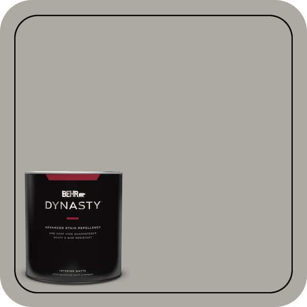 BEHR DYNASTY 1 qt. #PPU24-10 Downtown Gray Matte Interior Stain-Blocking Paint & Primer
