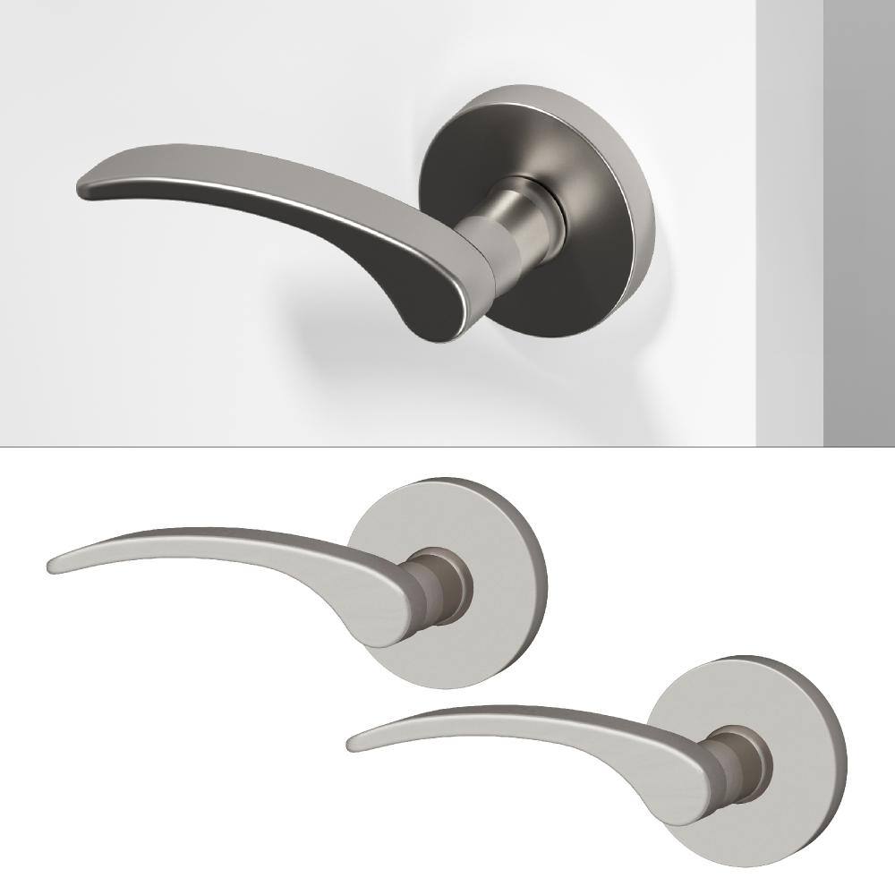 Brook Metal Brushed Nickel Dummy Door Handle with Round Rosette 2-Pack price history on PriceWatchPro