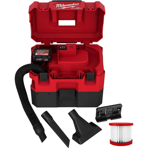 Milwaukee - M12 FUEL 12-Volt 1.6 Gal. Lithium-Ion Cordless Wet/Dry Vacuum Kit with 6.0 Ah Battery and Charger