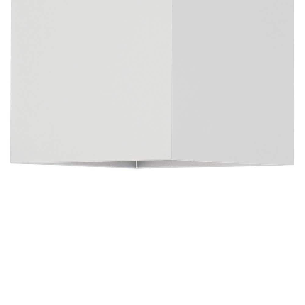 White Aluminum 18" Outdoor Square Wall Light
