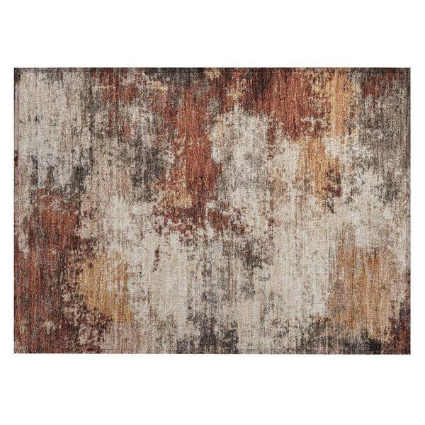 Chantille Machine Washable Indoor/Outdoor Abstract ACN2064 Paprika 1 ft. 8 in. x 2 ft. 6 in. Accent Rug