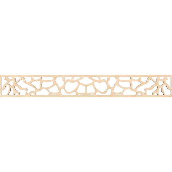 Ekena Millwork Rochester Fretwork 0.25 in. D x 46.5 in. W x 6 in. L Birch Wood Panel Moulding