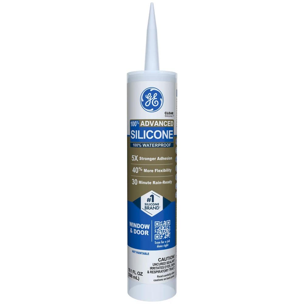 Advanced Silicone 2 Caulk 10.1 oz Window and Door Sealant Clear