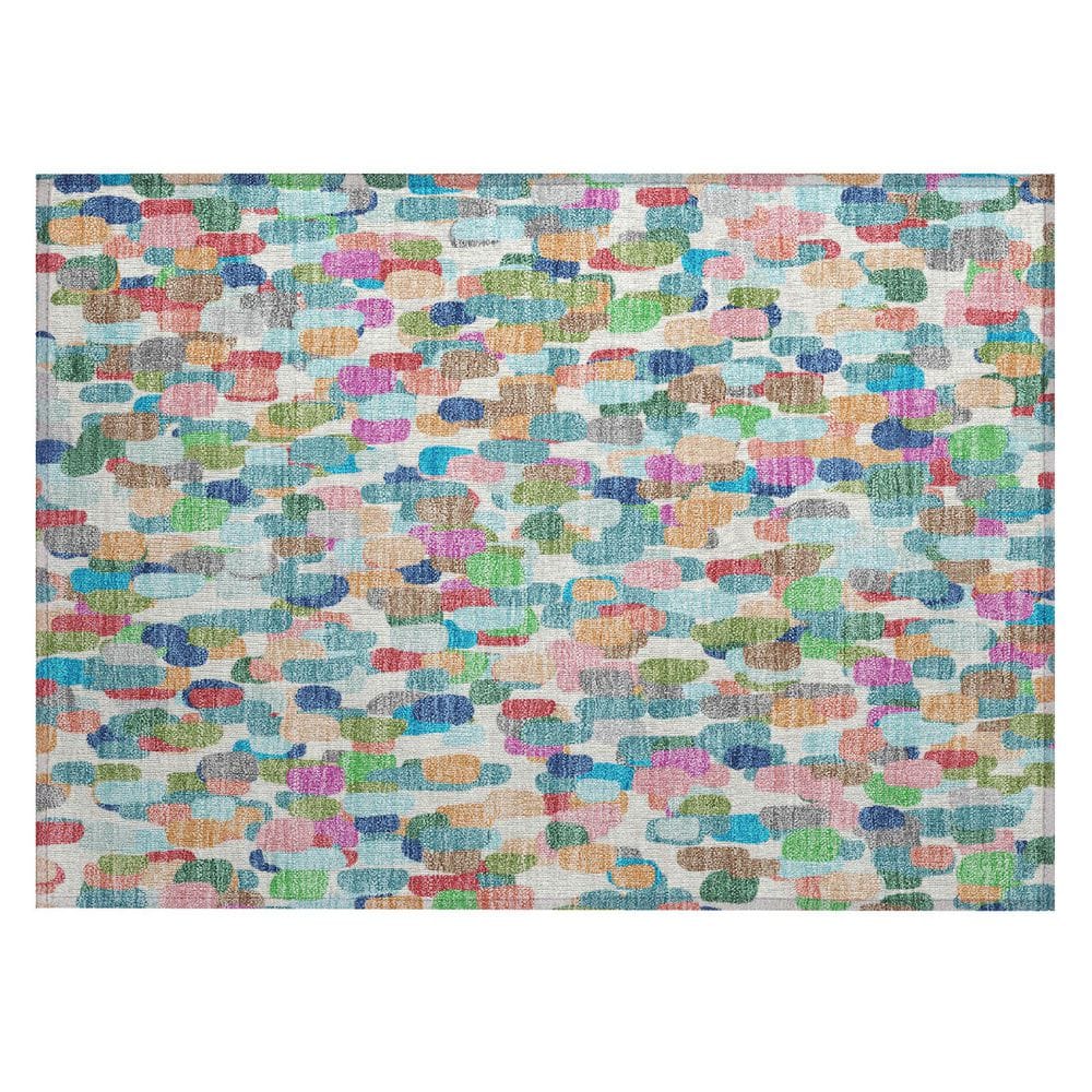 Chantille Machine Washable Indoor/Outdoor Abstract ACN2451 Teal 2 ft. x 3 ft. Accent Rug price history on PriceWatchPro