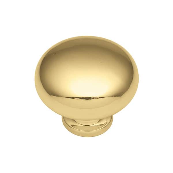 HICKORY HARDWARE Tranquility 1-1/4 in. Polished Brass Cabinet Knob