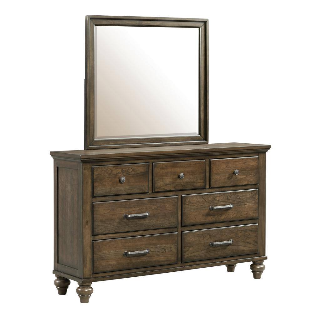 UPC 811209030732 product image for Picket House Furnishings Channing 7-Drawer Dark Walnut Dresser with Mirror | upcitemdb.com