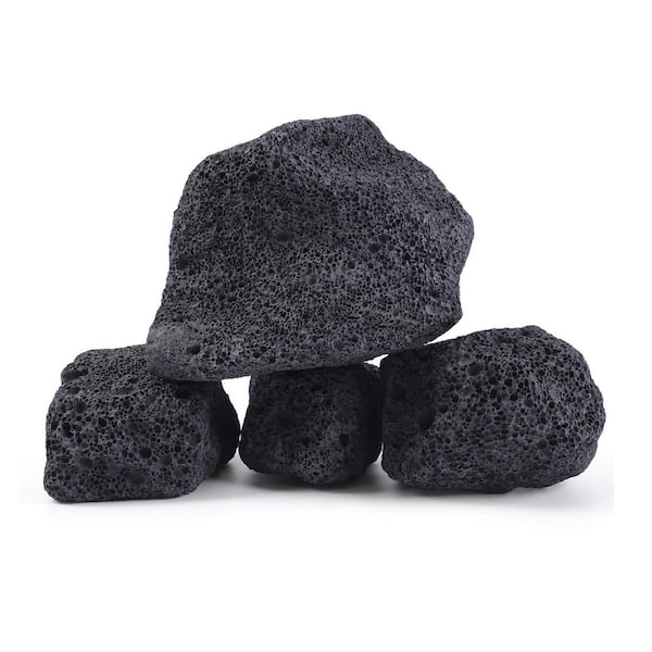Large Natural Black Lava Rock 2-6 Inches Aquarium Landscaping Terrariums Fish Tank Decoration 4 PCS 3.62 lb Bag
